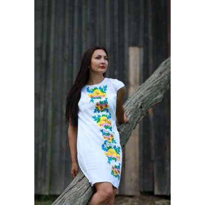Embroidered dress "Forget-me-not"